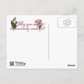 マザーズの日 – ピンクチューリップ – コッカースパニエル犬 ポストカード (裏面)