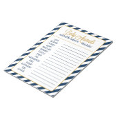 マザーズをベビーに合わせる赤ちゃんシャワー ノートパッド (アングル)