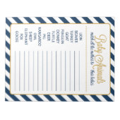 マザーズをベビーに合わせる赤ちゃんシャワー ノートパッド (正面)