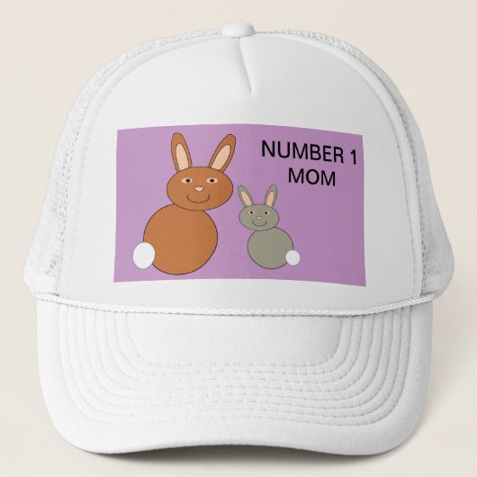 マザーズカスタムデイバンニーNumber 1ママハット キャップ (正面)