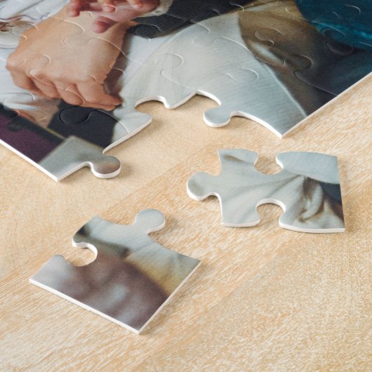 マザーズカスタムデーフォトマ最高のマが可愛い ジグソーパズル (側面)