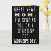 マザーズデおもしろいイマムトリップレトロヒッピーユーモア カード (黄色い花)