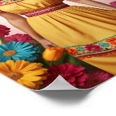 マザーズデイお祝い鮮やかフローラ ポスター (角)