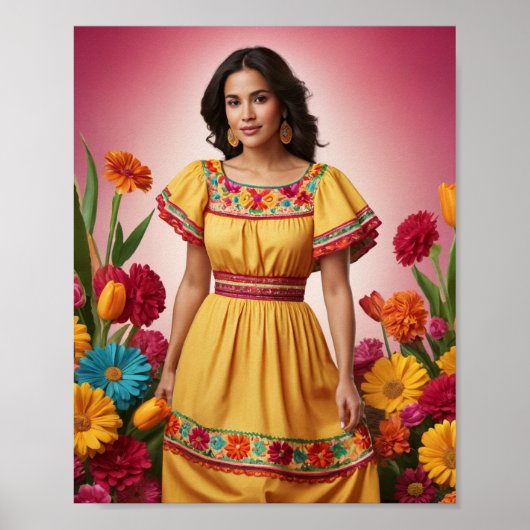 マザーズデイお祝い鮮やかフローラ ポスター (正面)