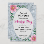 マザーズデイお祝い 招待状 (正面/裏面)