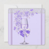 マザーズデイかわいらし薄紫バラシャンパンブランチ2C 招待状 (裏面)