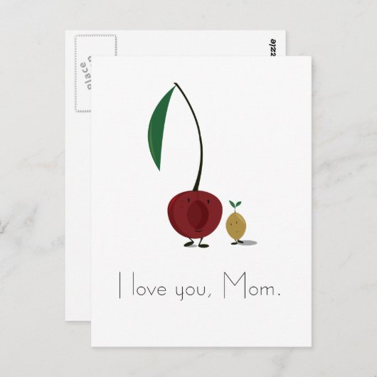 マザーズデイさくらんぼとさくらんぼピットキャラクター ポストカード (正面/裏面)