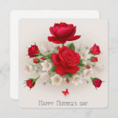 マザーズデイのバラ シーズンカード (正面/裏面)