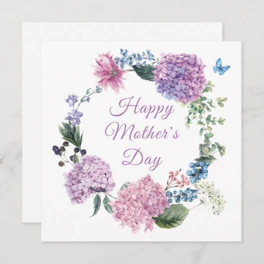 マザーズデイアジサイエレガントフローラ シーズンカード (正面/裏面)