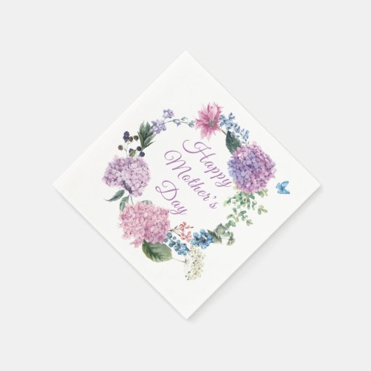 マザーズデイアジサイエレガントフローラ |休日 スタンダードカクテルナプキン (角)