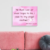 マザーズデイアブラハムリンカーン引用文 キャンバスプリント (インサイチュ (リビング))