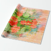 マザーズデイウォーターカラーフローラ ラッピングペーパー (アンロールド)