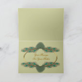 マザーズデイエレガントクジャクの羽の写真カード カード (内部)