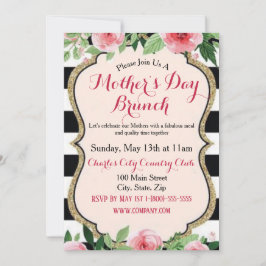 マザーズデイエレガントブランチ招待状フラットカード 招待状