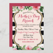 マザーズデイエレガントブランチ招待状フラットカード 招待状 (正面/裏面)