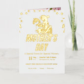 マザーズデイエレガントブランチ招待状 箔グリーティングカード (正面)
