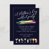 マザーズデイカクテルパーティの招待状 招待状 (正面/裏面)