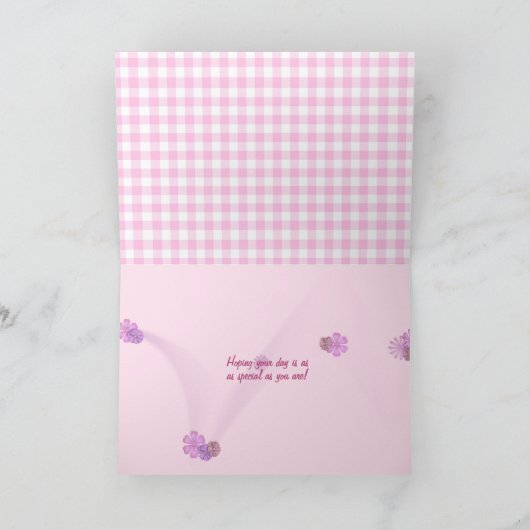 マザーズデイカップとピンクの牡丹とソーサー カード (内部)