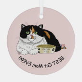 マザーズデイカリコキャット ガラスオーナメント (裏面)