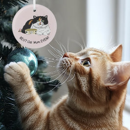 マザーズデイカリコキャット ガラスオーナメント