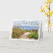 マザーズデイカードとビーチ名勝 カード (黄色い花)