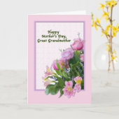 マザーズデイカードとフローラブーケ カード (黄色い花)