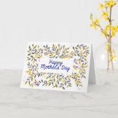 マザーズデイカードイエローアンドグリーンつる植物 カード (黄色い花)