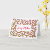 マザーズデイカードオレンジと黄色のつる植物 カード (黄色い花)