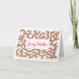 マザーズデイカードオレンジと黄色のつる植物 カード