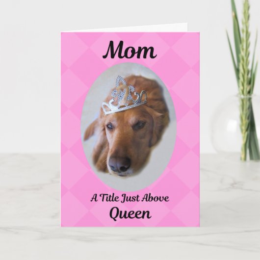 マザーズデイカードゴールデンレトリバークイーン カード (正面)