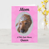 マザーズデイカードゴールデンレトリバークイーン カード (黄色い花)