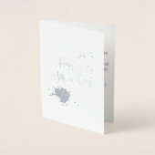 マザーズデイカードシルバーゴールドフォイルトレンディー エレガント 箔カード (正面)