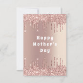 マザーズデイカードバラ金ゴールドグリッタースパークルドリップ カード (裏面)