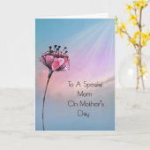 マザーズデイカードパステルスカイ&クランベリーフラワー カード (黄色い花)