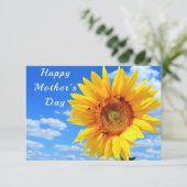 マザーズデイカードヒマワリとビーズオンブルースカイ カード (スタンド正面)