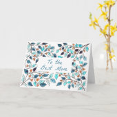 マザーズデイカードブルーグリーンつる植物 カード (黄色い花)