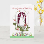 マザーズデイカード – おばあちゃんの花 カード (黄色い花)