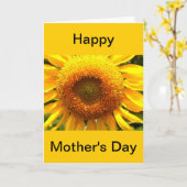 マザーズデイカード – ひまわり カード (黄色い花)