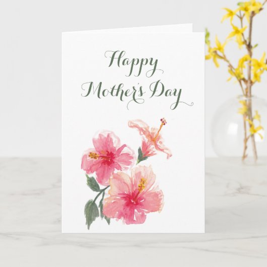 マザーズデイカード – フィリピングマエラハイビスカス カード (黄色い花)