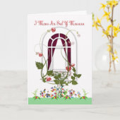 マザーズデイカード – Mam Welsh Language カード (黄色い花)