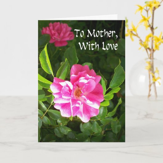 マザーズデイカード – Pink Roses カード (黄色い花)