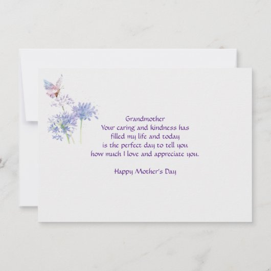 マザーズデイガーデンエレガントバタイフィ祖母 カード (裏面)