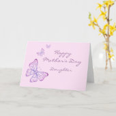 マザーズデイガーデンエレガント蝶ピンク カード (黄色い花)
