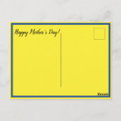 マザーズデイガーデンカーネーションバラ蝶 ポストカード (裏面)