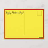 マザーズデイガーデンカーネーションバラ蝶 ポストカード (裏面)