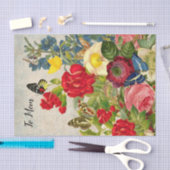 マザーズデイガーデンカーネーションバラ蝶 薄葉紙 (クラフト)