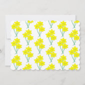 マザーズデイガーデンパーティーブランチDaffodil花 招待状 (裏面)