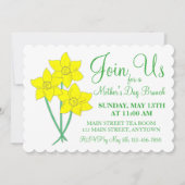 マザーズデイガーデンパーティーブランチDaffodil花 招待状 (正面)