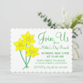 マザーズデイガーデンパーティーブランチDaffodil花 招待状 (スタンド正面)