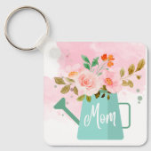 マザーズデイキーチェーンと散水缶と花 キーホルダー (正面)
